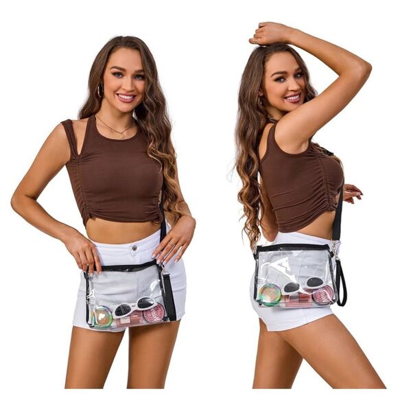 NEW Clear Purse Stadium Approved Clear Bag Removable Straps - Picture 6 of 7
